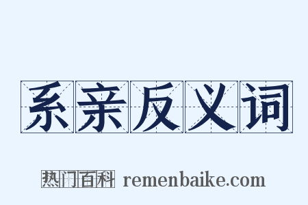 系亲反义词是什么意思的图片